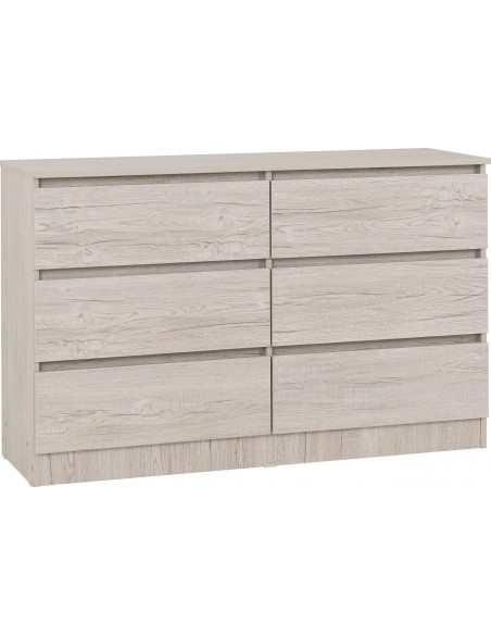 Malvern 6 Drawer Chest - Urban Snow