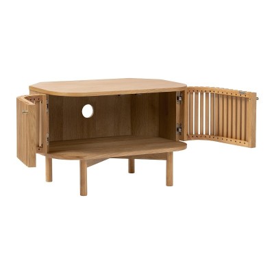 Boardwalk Corner TV Unit - Natural Oak