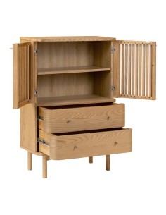 Boardwalk Shoe Cabinet - Natural Oak 2