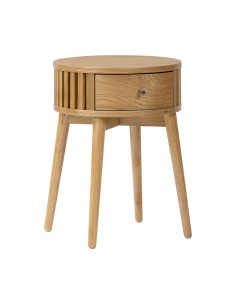 Boardwalk Round Side Table - Natural Oak