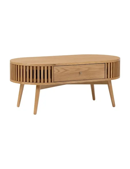 Boardwalk Oval Coffee Table - Natural Oak