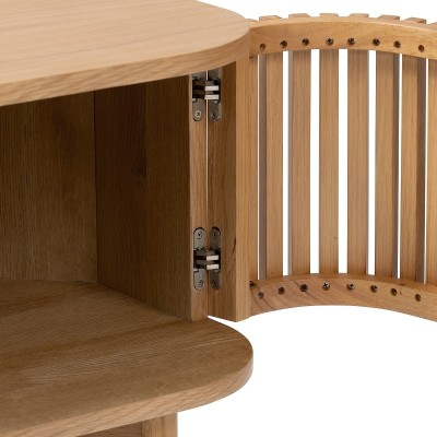 Boardwalk Corner TV Unit - Natural Oak