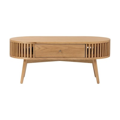 Boardwalk Oval Coffee Table - Natural Oak