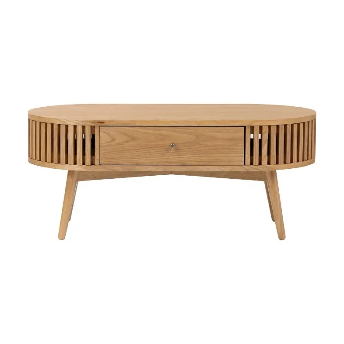 Boardwalk Oval Coffee Table - Natural Oak