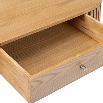 Boardwalk Oval Coffee Table - Natural Oak