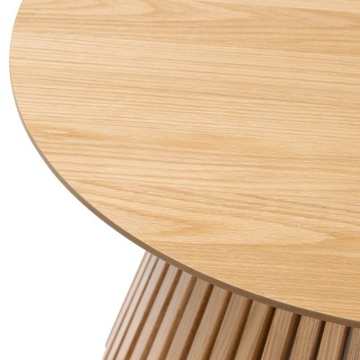 Boardwalk Round Coffee Table  - Natural Oak