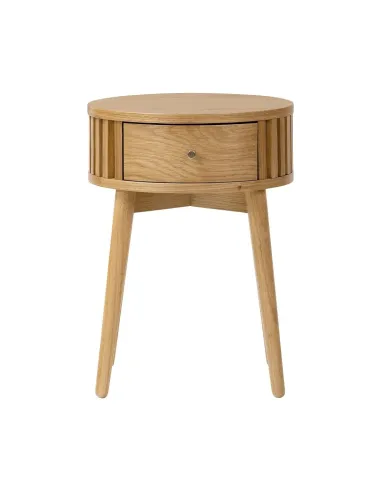 Boardwalk Round Side Table - Natural Oak
