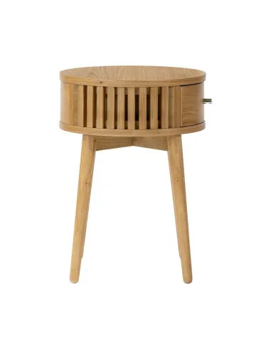 Boardwalk Round Side Table - Natural Oak