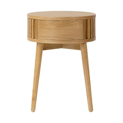 Boardwalk Round Side Table - Natural Oak