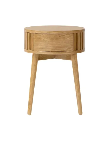 Boardwalk Round Side Table - Natural Oak