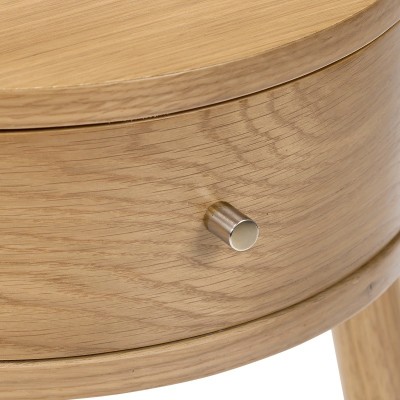 Boardwalk Round Side Table - Natural Oak