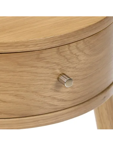 Boardwalk Round Side Table - Natural Oak