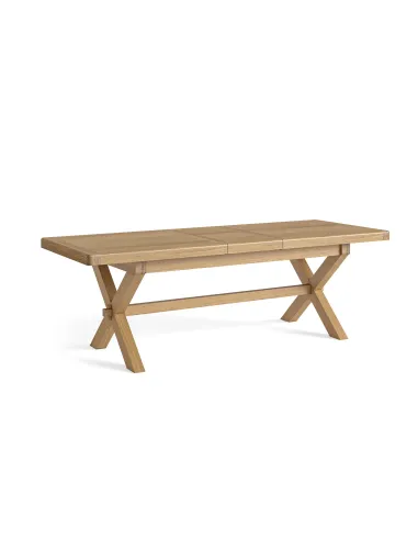 Gia Cross Leg Extending Dining Table - Oak
