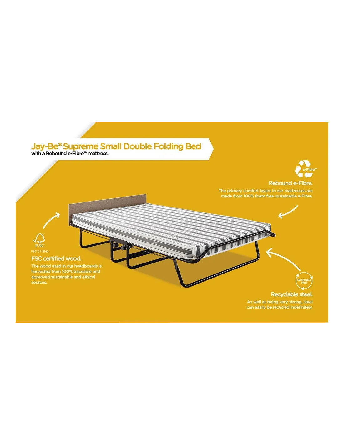 JayBe Supreme Auto Folding Bed with Rebound eFibre Mattress