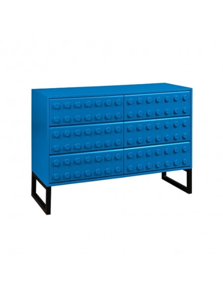 Blox 6 Drawer Chest - Blue