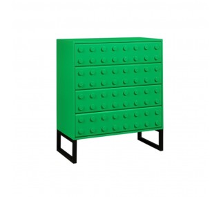 Blox 4 Drawer Chest - Green