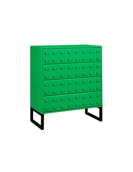 Blox 4 Drawer Chest - Green