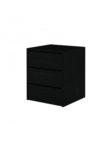 Sliderobe 3 Drawer Bedside Locker - Black