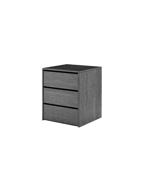 Sliderobe 3 Drawer Bedside Locker - Grey