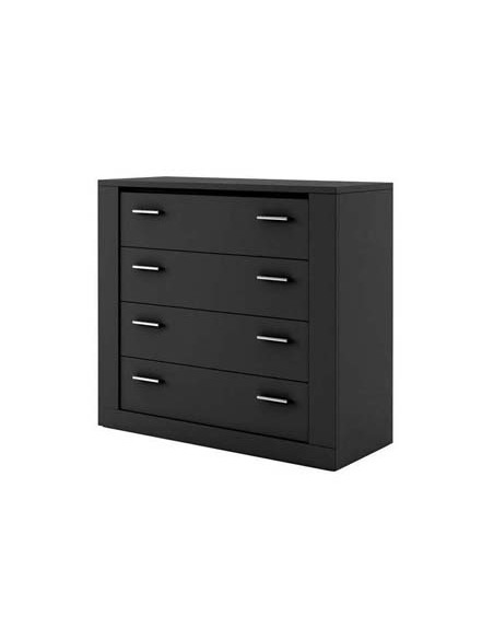 Sliderobe 4 Drawer Chest - Black