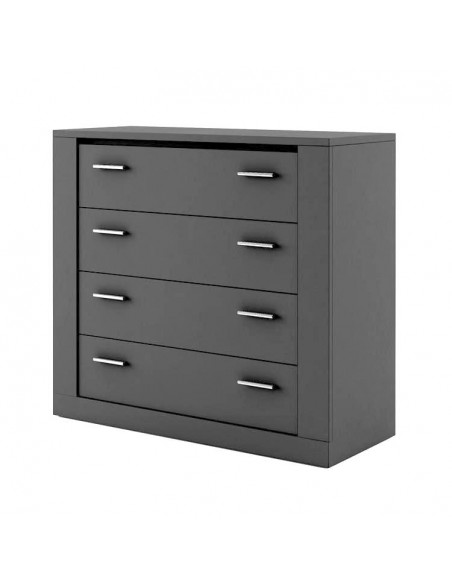 Sliderobe 4 Drawer Chest - Grey