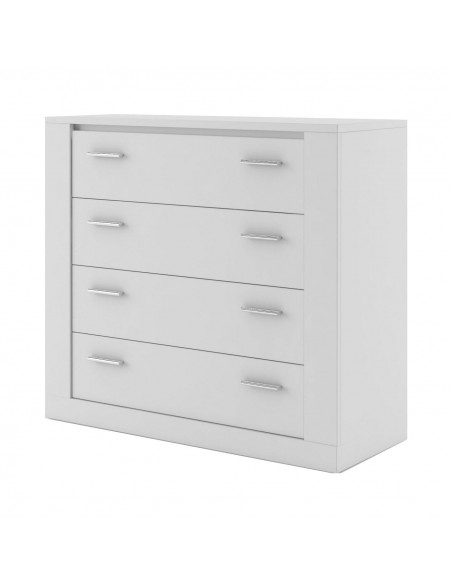 Sliderobe 4 Drawer Chest - White