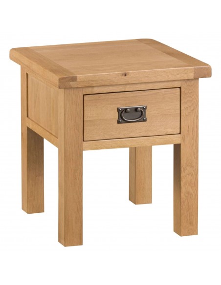 Cotswold Lamp Table with Drawer - Oak