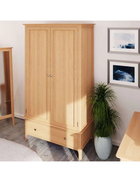 Bristol Large 2 Door Wardrobe - Oak