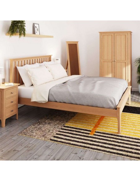 Bristol 4FT6 Slatted Bedframe - Oak