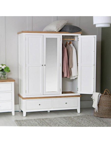 Suffolk 3 Door Wardrobe - White