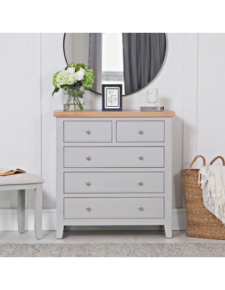 Suffolk 2+3 Drawer Chest - Grey