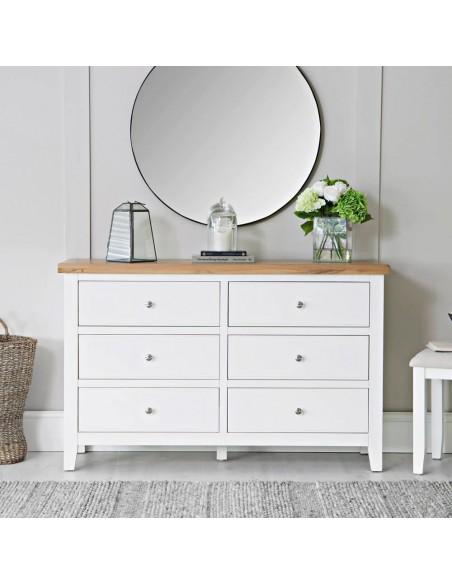 Suffolk 6 Drawer Chest - White