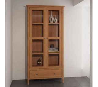 Riverdale Display Cabinet - Oak | furniture shop carlow, furniture carlow, furniture naas, furniture wexford, furniture ireland, furniture stores dublin