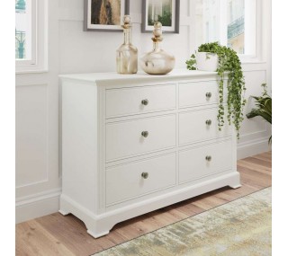 Farah 6 Drawer Chest - White