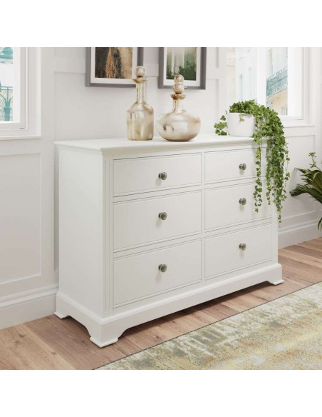 Farah 6 Drawer Chest - White