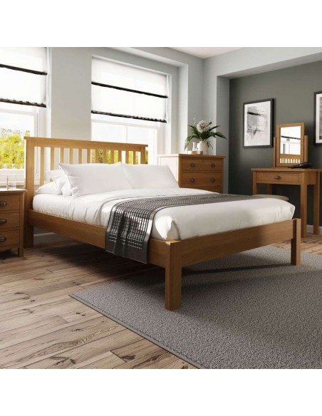 Lusso 4FT6 Bedframe - Oak