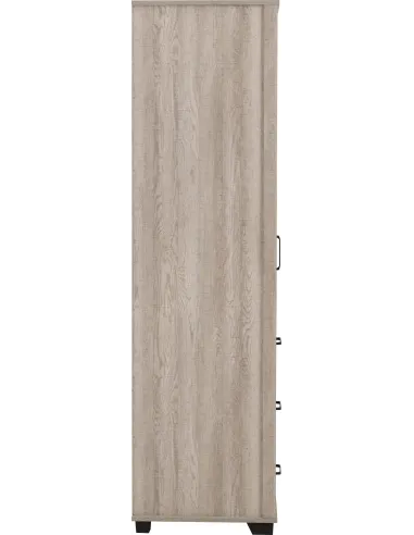 Oliver 1 Door 3 Drawer Open Shelf Wardrobe - Light Oak Effect