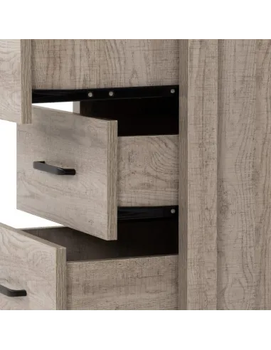 Oliver 3 Drawer Bedside Locker - Light Oak Effect