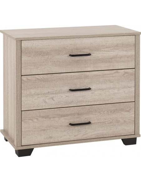 Oliver 3 Drawer Chest - Light Oak