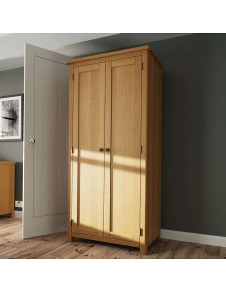 Lusso 2 Door Full Hanging Wardrobe - Oak