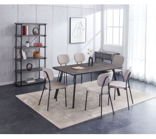 Drea 1.6m Dining Table - Grey