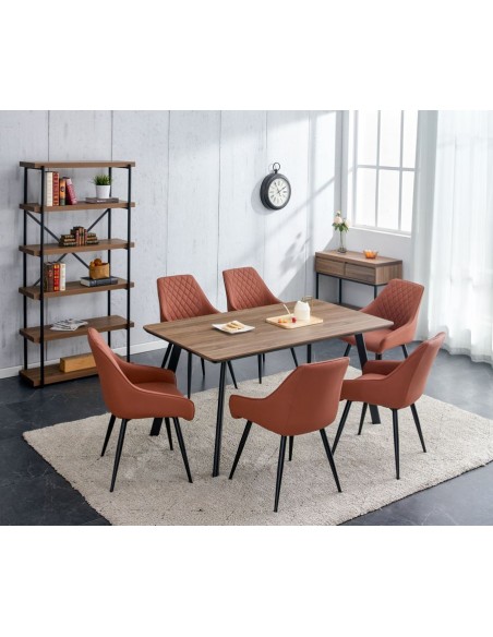 Drea 1.6m Dining Table - Walnut