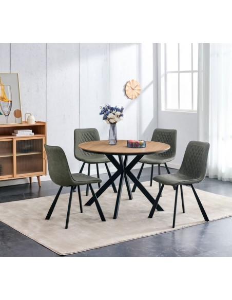 Drea 1.1m Round Dining Table - Oak