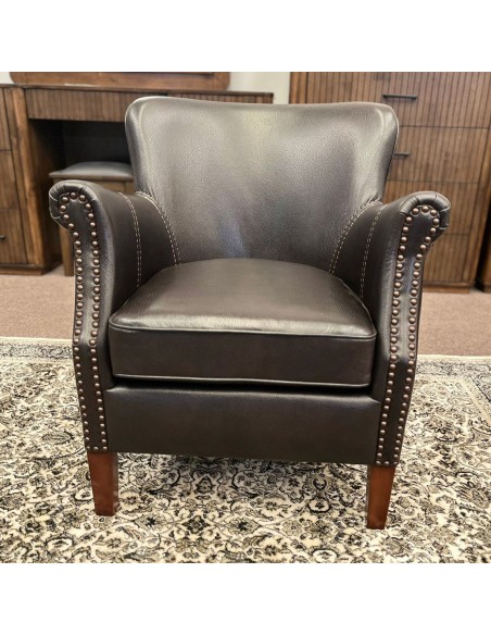 Harlow Armchair - Brown Leather Air