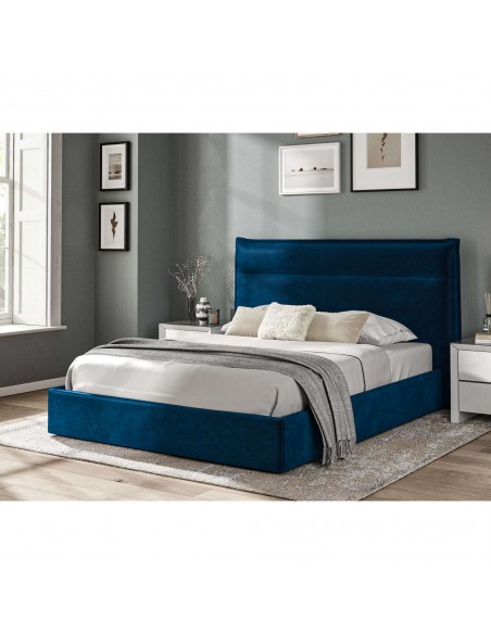 Harrison 4ft6 Ottoman Fabric Bed - Royal Blue Velvet