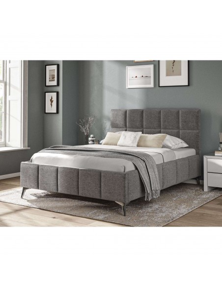 Imogen 5ft Fabric Bed - Dark Grey Linen