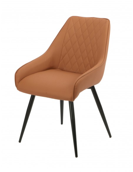 Gabriel Swivel Dining Chair - Salmon