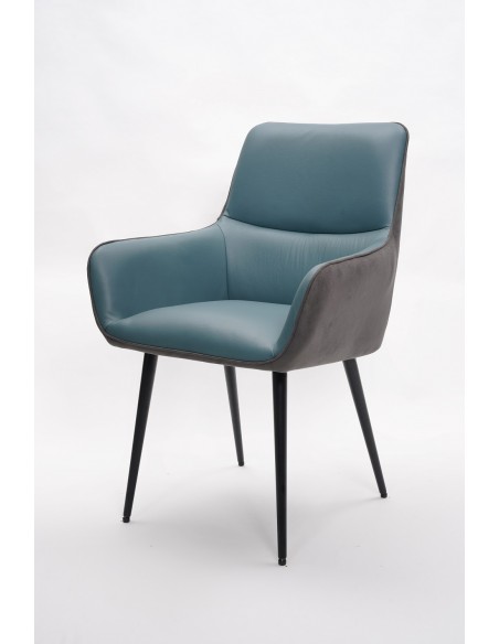 Rebecca Dining Chair - Lagoon Blue Leather