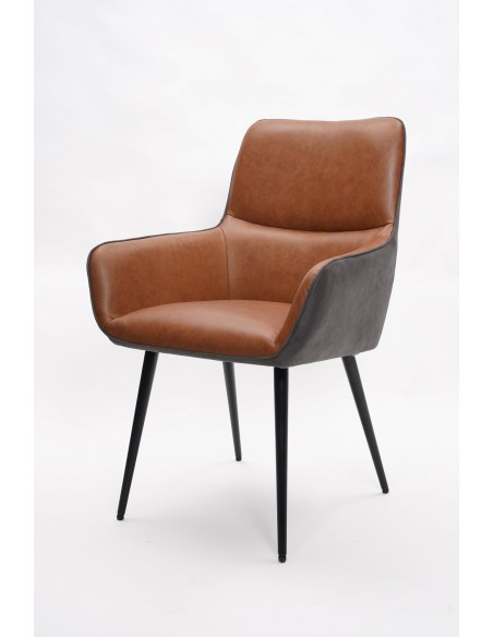 Rebecca Dining Chair - Cognac Leather