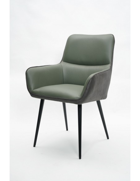 Rebecca Dining Chair - Basil Green Leather